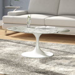 Oval Pedestal Coffee Tables You ll Love Wayfair